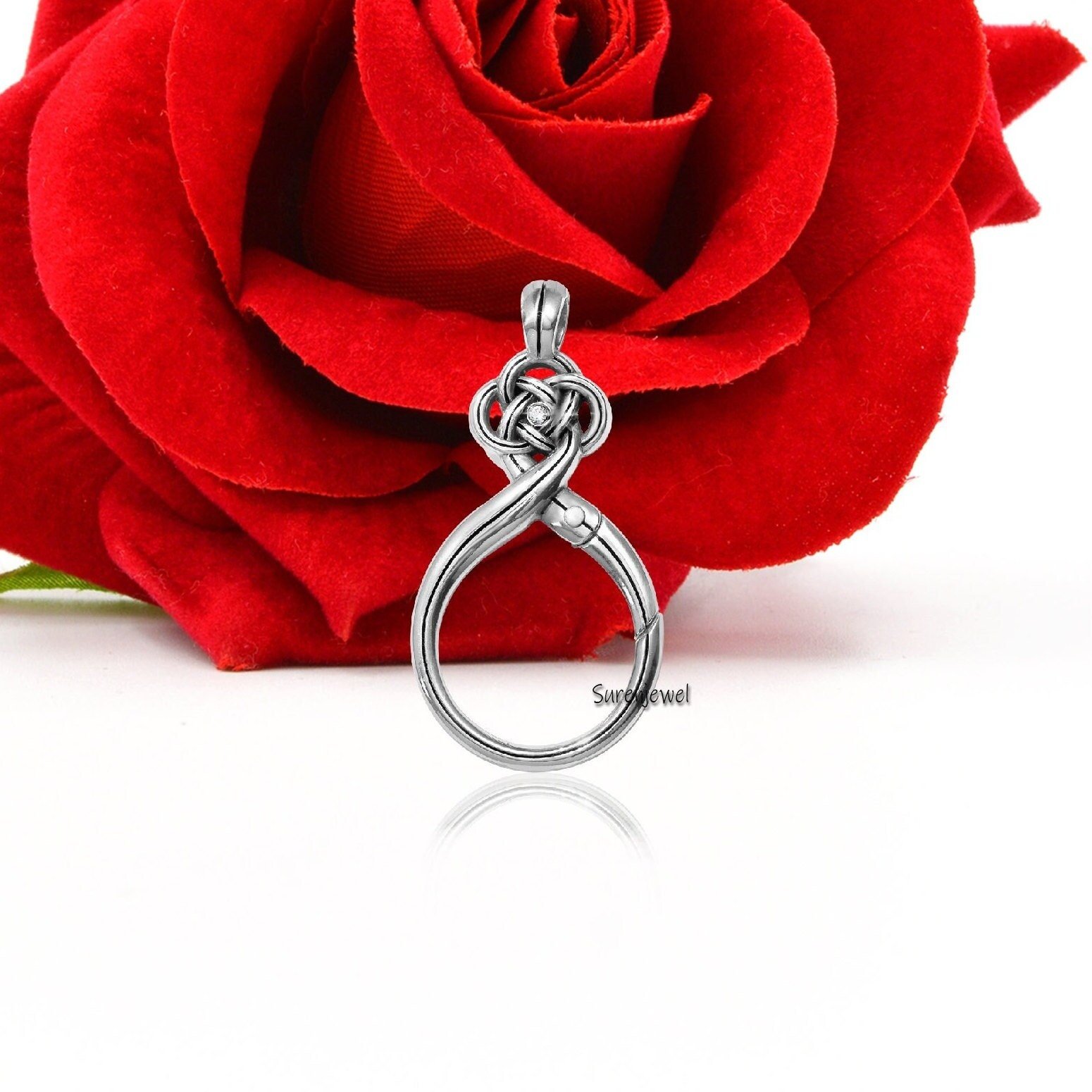 Handmade 14K Gold Diamond Charm Holder Pendant - View 7 - Suren Jewels | SKU: SJP1113-SLNSDI-25M Handmade 14K Gold Diamond Charm Holder Pendant - View 7 - Suren Jewels | SKU: SJP1113-SLNSDI-25M