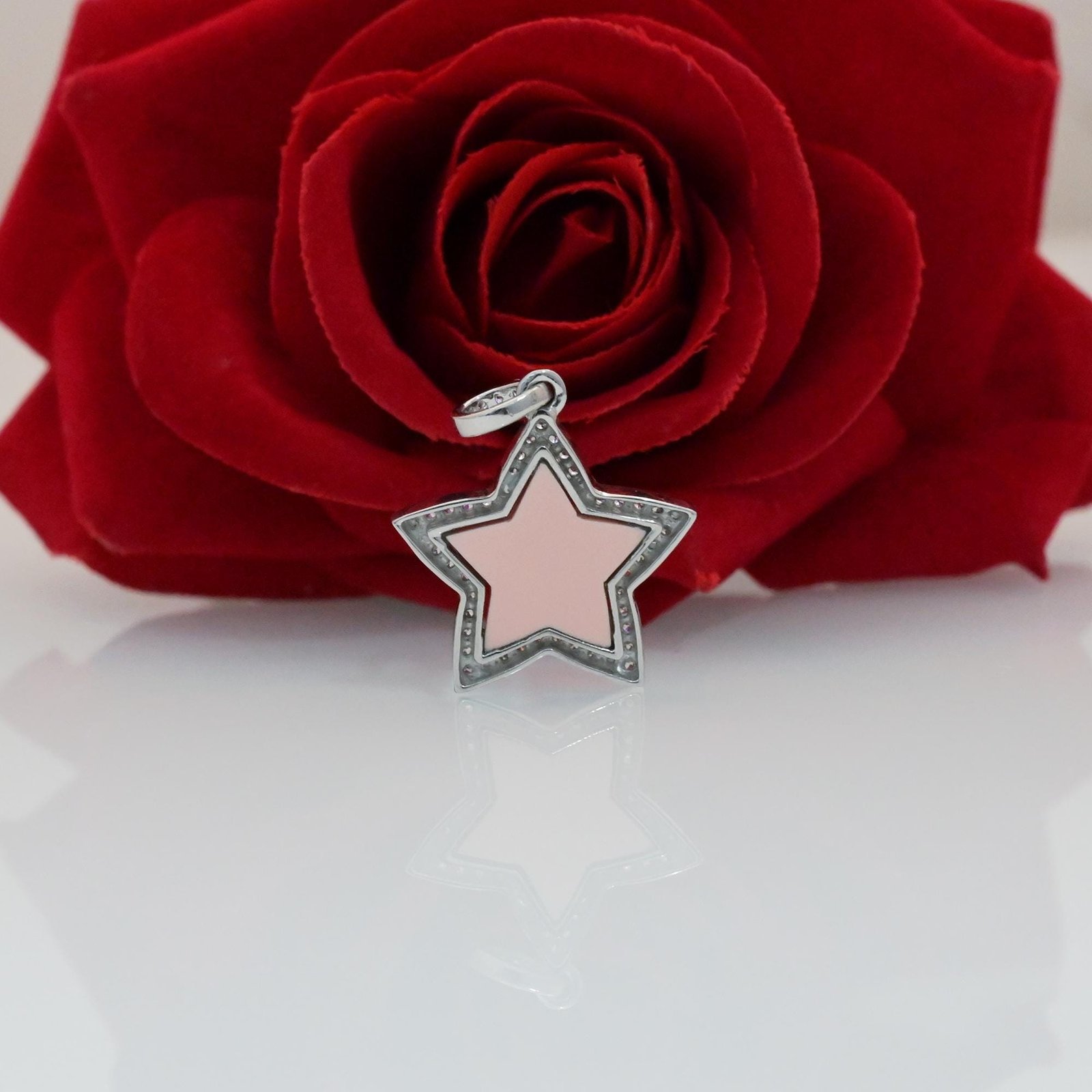 Handmade 14K Gold Gemstone Star Pendant: Pave Diamond Charm - View 4 - Suren Jewels | SKU: SJP3349-SLWGPOPCZ-30M Handmade 14K Gold Gemstone Star Pendant: Pave Diamond Charm - View 4 - Suren Jewels | SKU: SJP3349-SLWGPOPCZ-30M