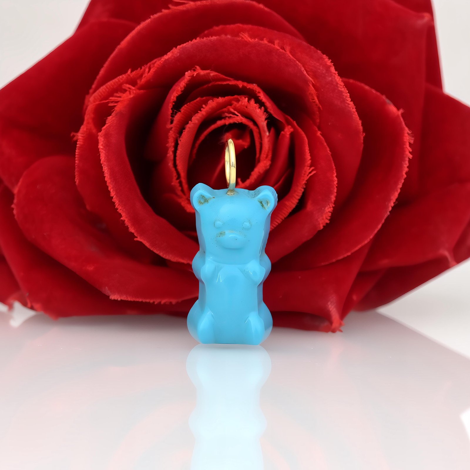 Handmade Gemstone Teddy Bear Pendant: Designer Candy Jewelry - View 7 - Suren Jewels | SKU: SJP1469-SLYGMK Handmade Gemstone Teddy Bear Pendant: Designer Candy Jewelry - View 7 - Suren Jewels | SKU: SJP1469-SLYGMK