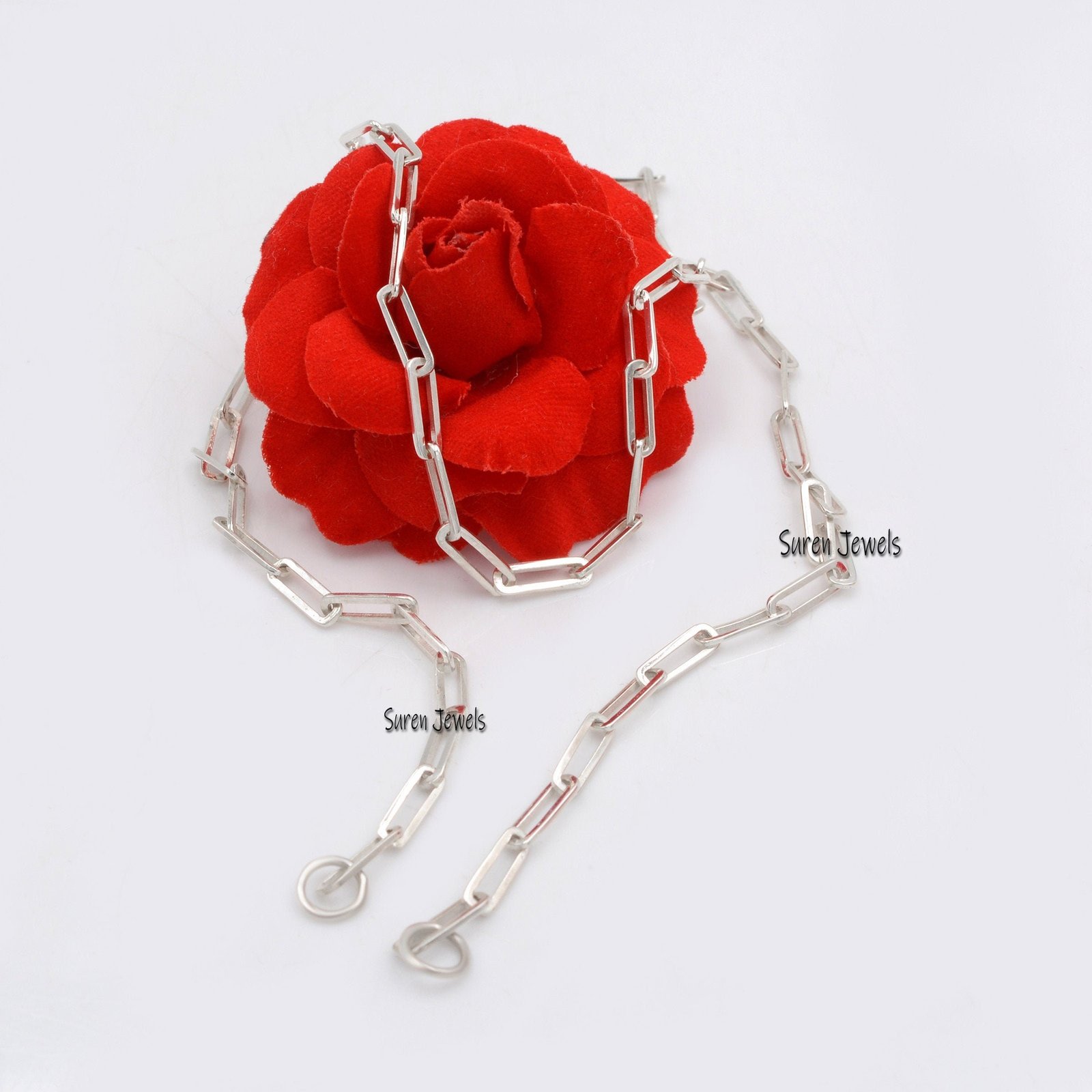 Handmade Gold Plated Carabiner Lock Chain: 925 Silver Link Bar Jewelry - View 6 - Suren Jewels | SKU: SJN47-/ G1-14KYG-10M-18 Handmade Gold Plated Carabiner Lock Chain: 925 Silver Link Bar Jewelry - View 6 - Suren Jewels | SKU: SJN47-/ G1-14KYG-10M-18