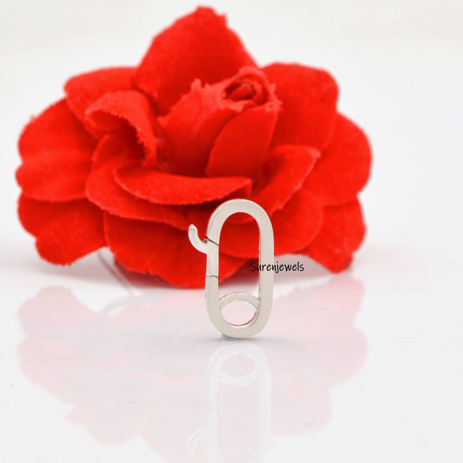 Handmade Sterling Silver Charm Hanger, Wire Charm Holder - Suren Jewels | SKU: SJP597-SLWG Handmade Sterling Silver Charm Hanger, Wire Charm Holder - Suren Jewels | SKU: SJP597-SLWG