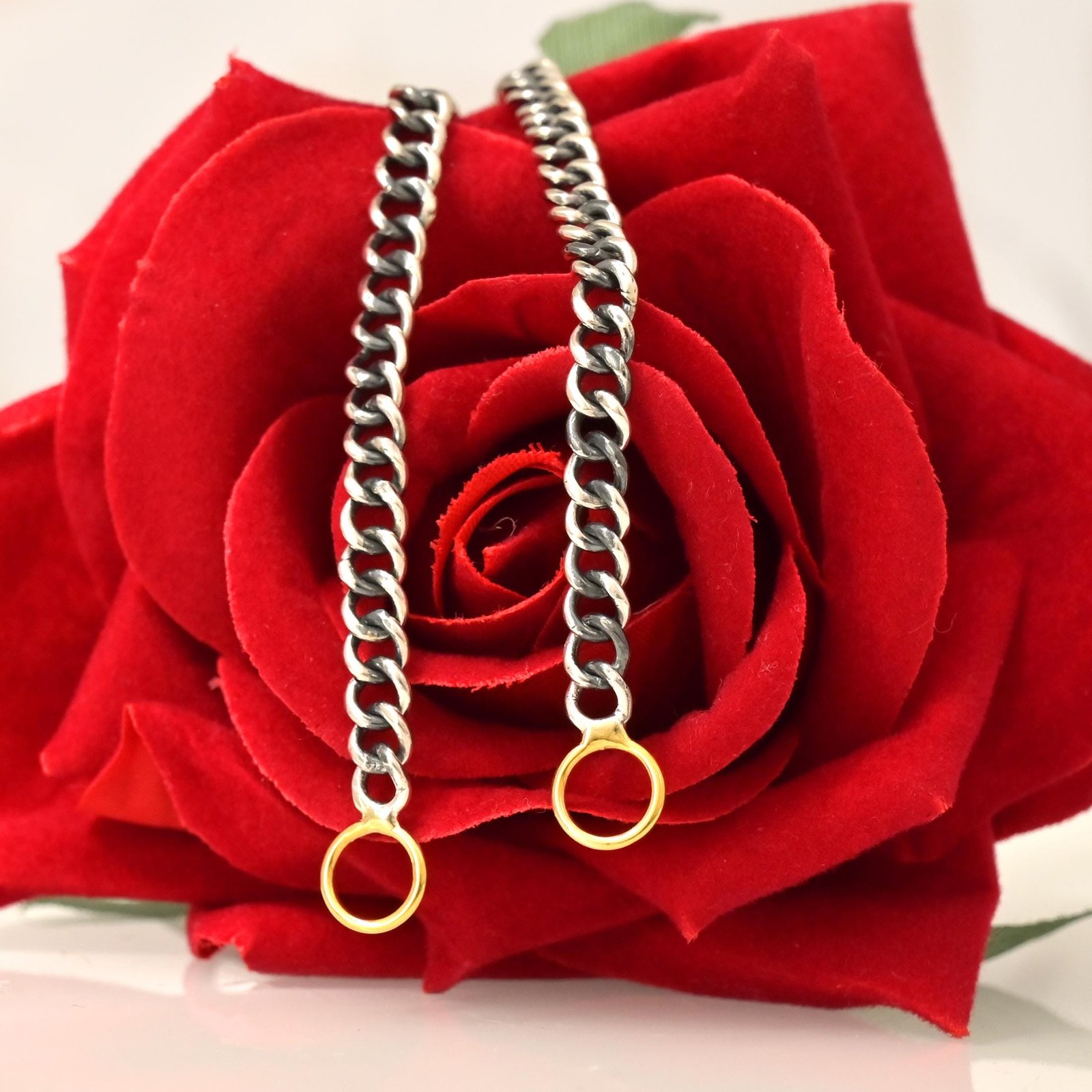 Oxidized 925 Silver Chain: Vintage Carabiner Lock Necklace - Suren Jewels | SKU: G81-SLOXYG-26I Oxidized 925 Silver Chain: Vintage Carabiner Lock Necklace - Suren Jewels | SKU: G81-SLOXYG-26I