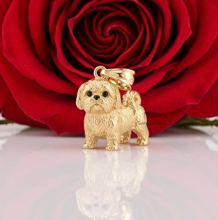 Solid 14k Gold Shih Tzu pendant, Silver Shih Tzu Pendant, Shih Tzu Dog Jewelry, Dainty Shih Tzu Jewelry, Minimalist Dog, Desi Solid 14k Gold Shih Tzu pendant, Silver Shih Tzu Pendant, Shih Tzu Dog Jewelry, Dainty Shih Tzu Jewelry, Minimalist Dog, Desi