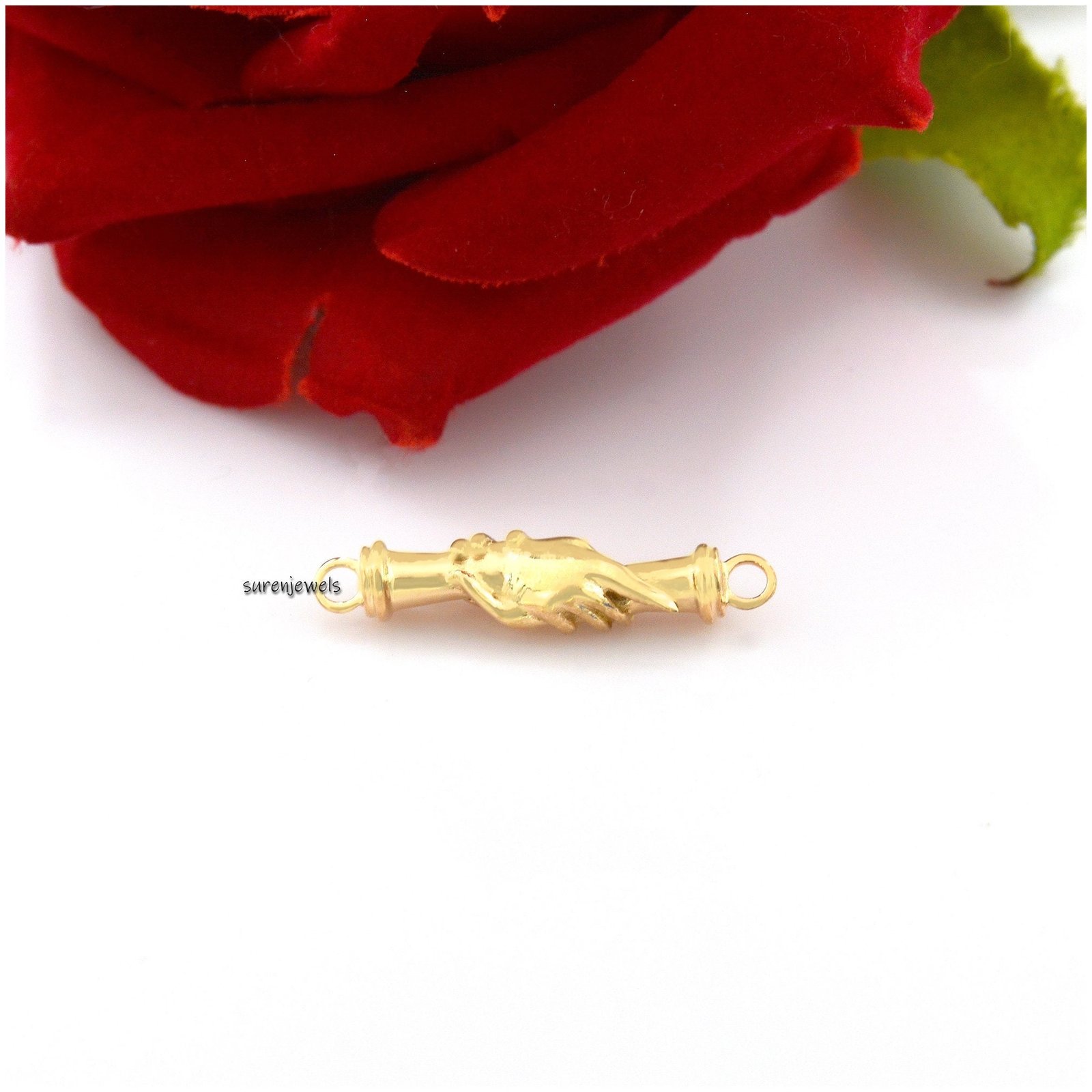 Sterling Silver Figa Hand Pendant: Good Luck Charm Jewelry - View 7 - Suren Jewels | SKU: SJP52-SLYG-35M-N41-18I Sterling Silver Figa Hand Pendant: Good Luck Charm Jewelry - View 7 - Suren Jewels | SKU: SJP52-SLYG-35M-N41-18I