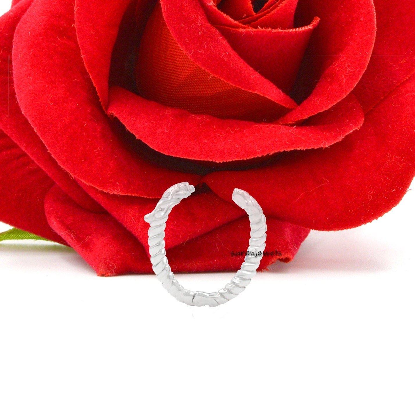 Sterling Silver Twisted Charm Holder Pendant - Hinged Oval (19mm) - View 3 - Suren Jewels | SKU: SJP1290 Sterling Silver Twisted Charm Holder Pendant - Hinged Oval (19mm) - View 3 - Suren Jewels | SKU: SJP1290